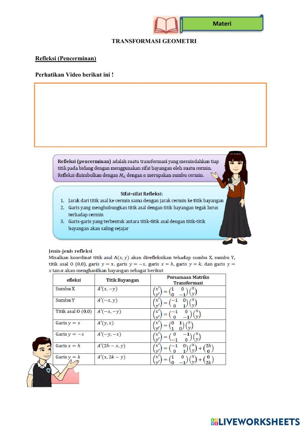 Transformasi Geometri - Refleksi XI IPS