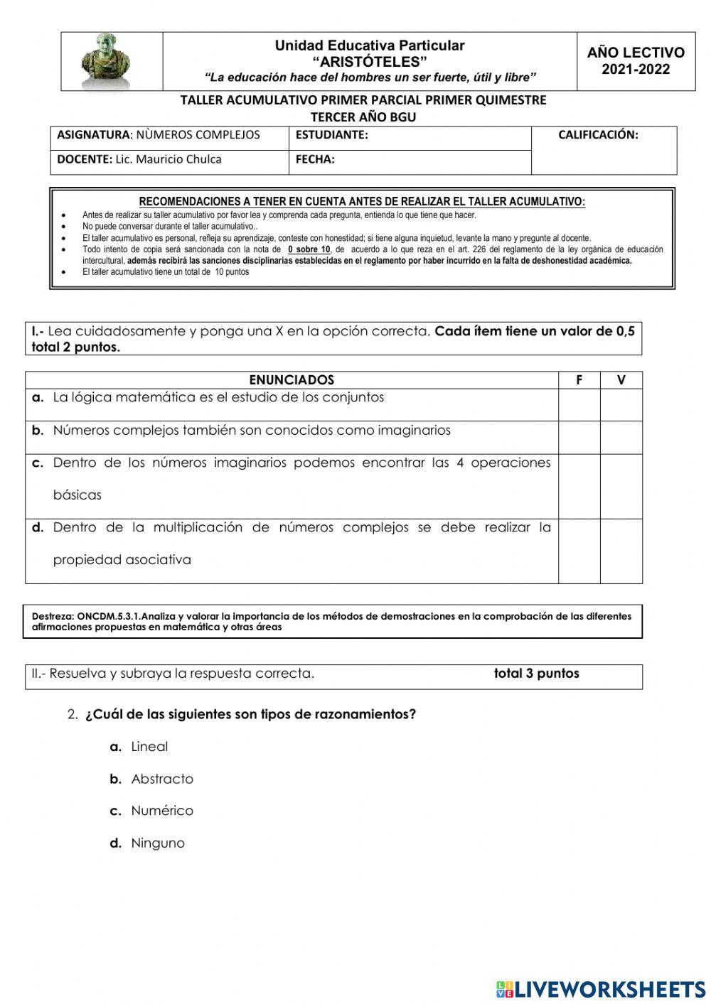 Taller acumulativo nc