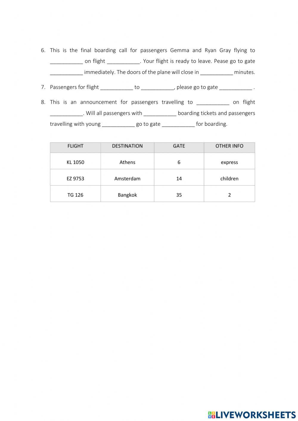 COMTO Airport Announcements