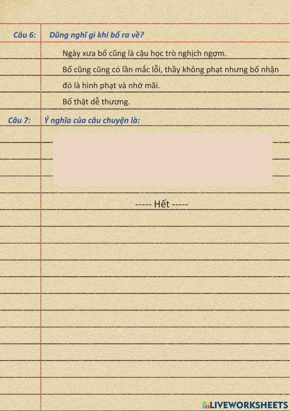 Tập đọc Người thầy cũ