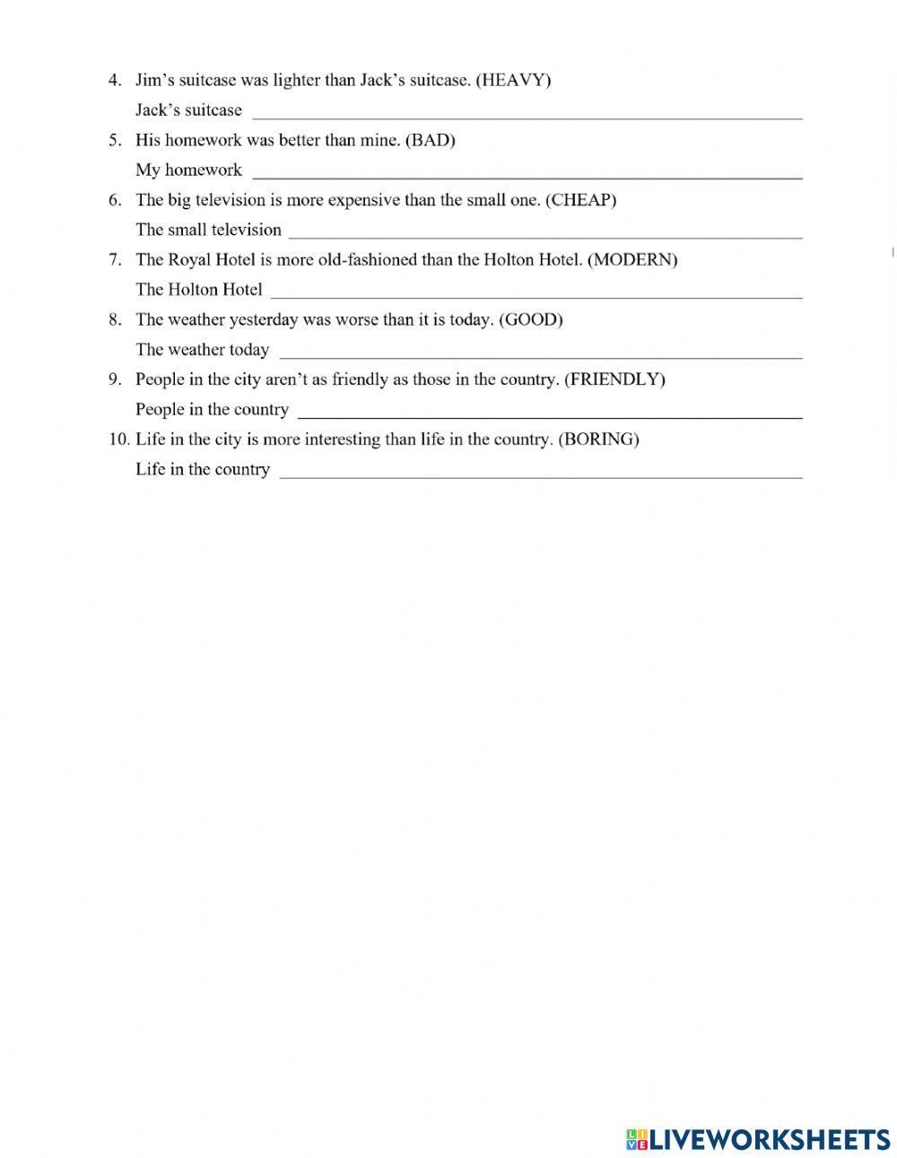 MLH6 - Unit 4 (02) Neighbourhood - Comparative