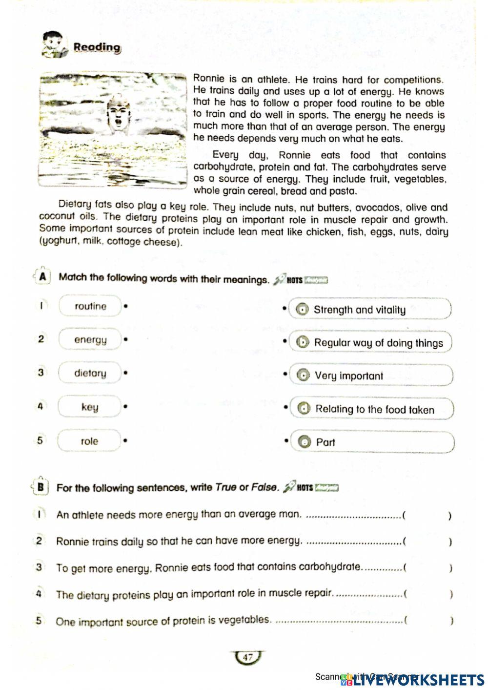 Healthy food choices