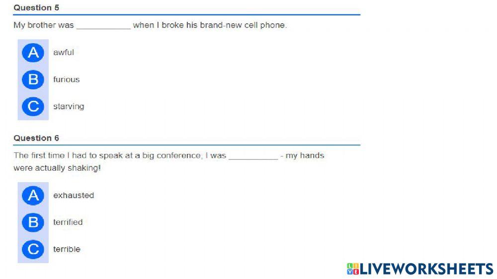 Quiz: Extreme Adjectives