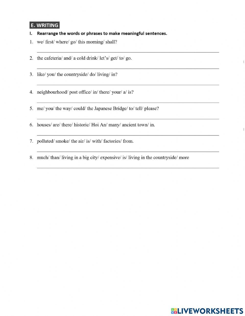 MLH6 - Unit 4 (04) Rewrite Sentences