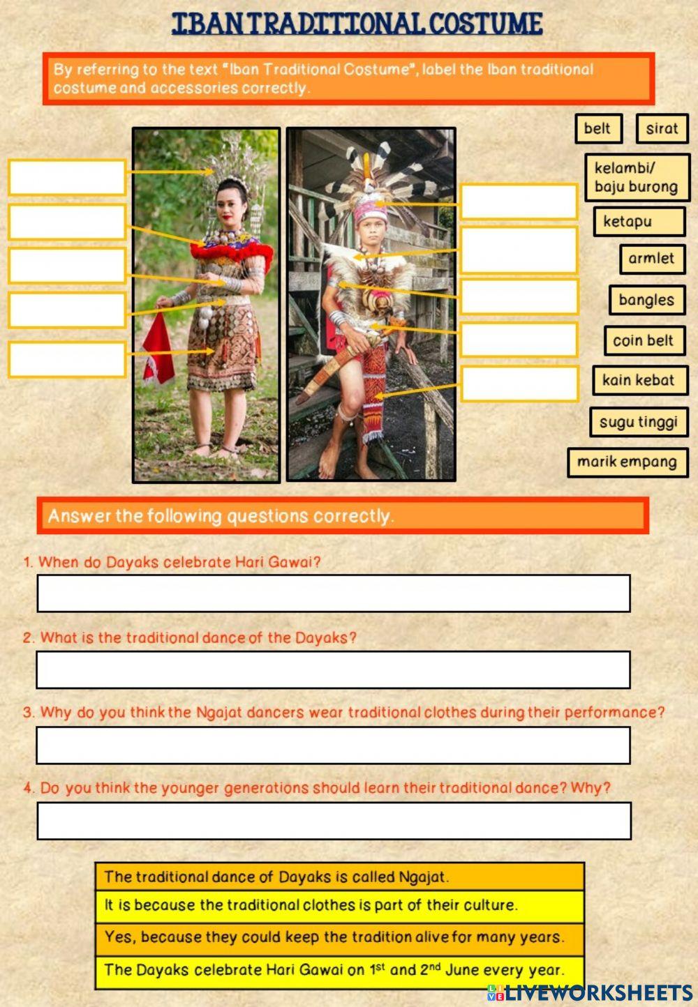 Iban traditional costume