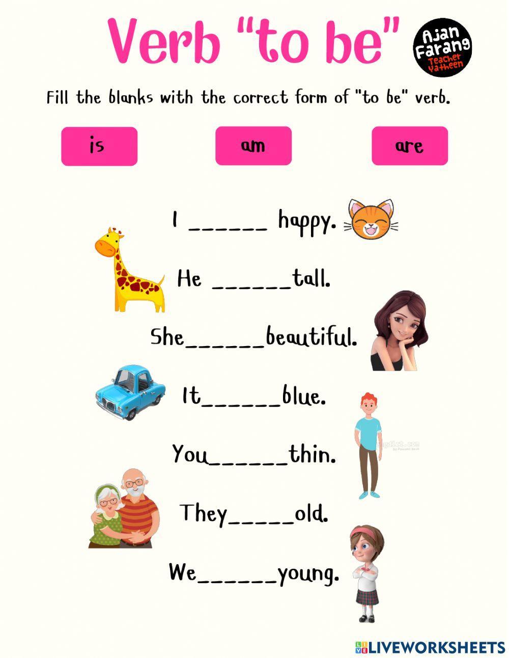 verb-to-be-online-exercise-for-beginner-live-worksheets