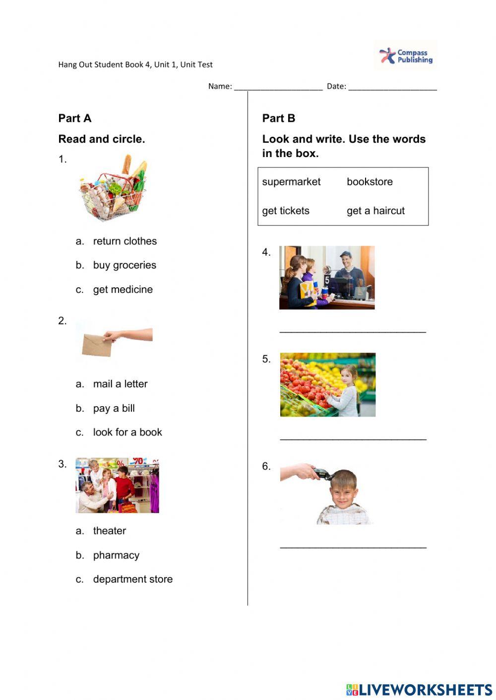 Grade 4- Unit Test 1