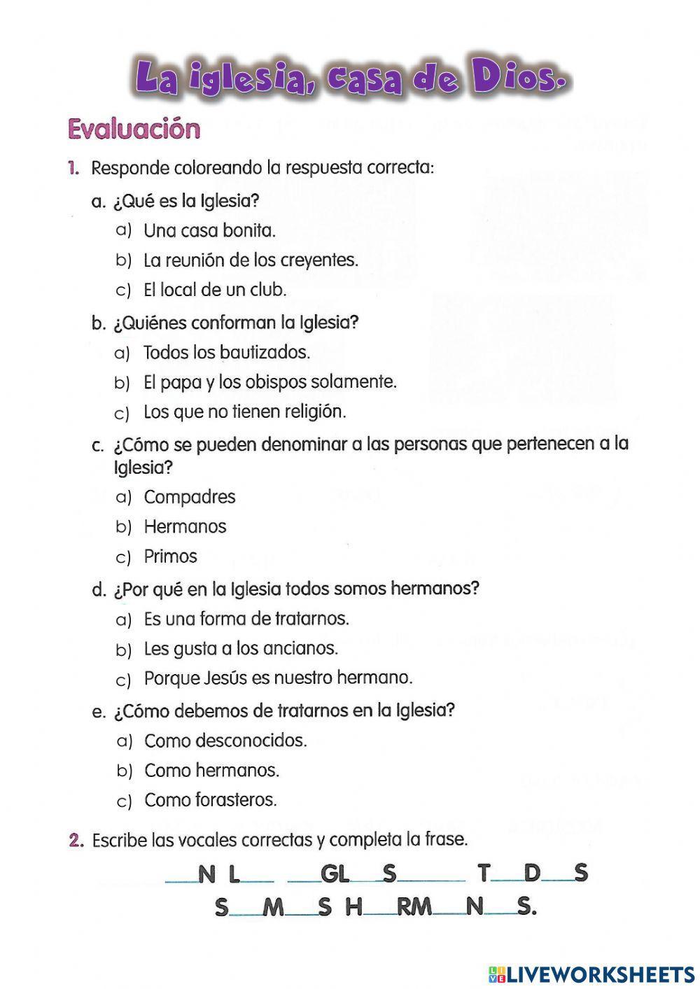 La iglesia, casa de Dios.