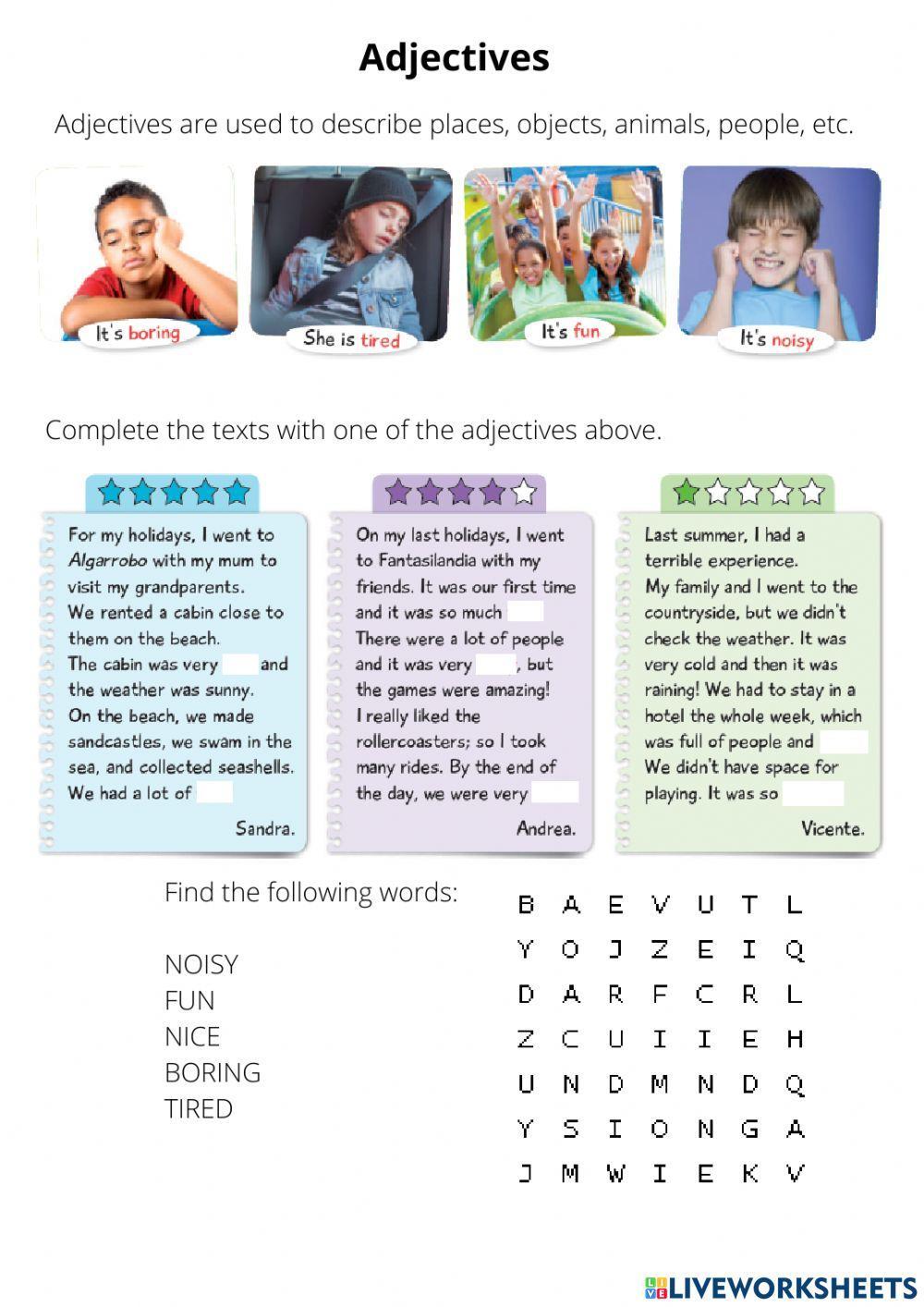 Adjectives 6th grade