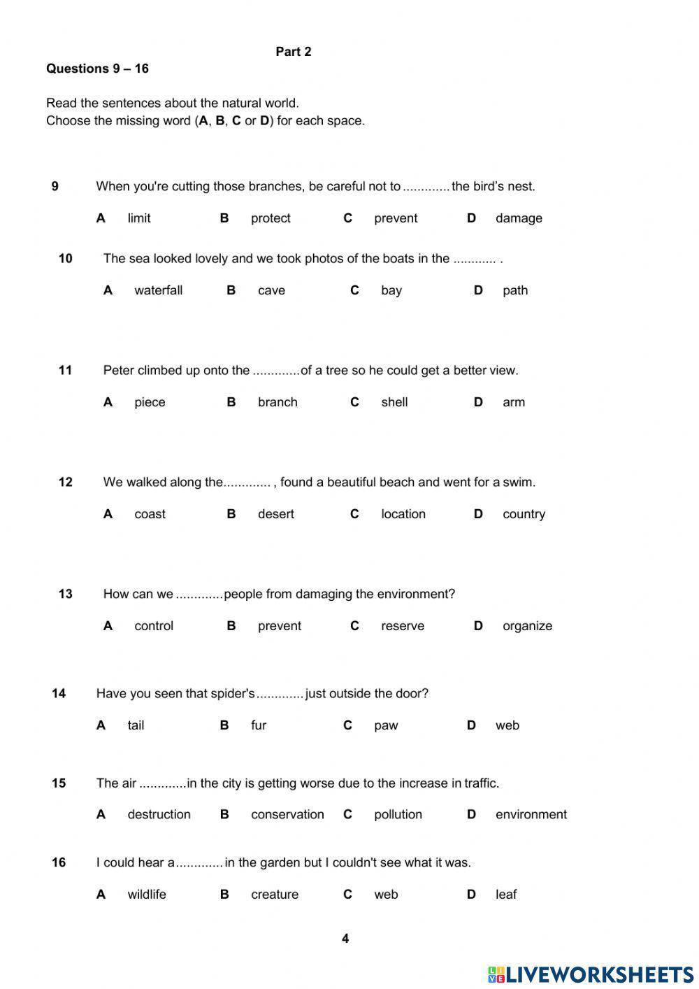 Unit 5 Empower B1+ Quiz
