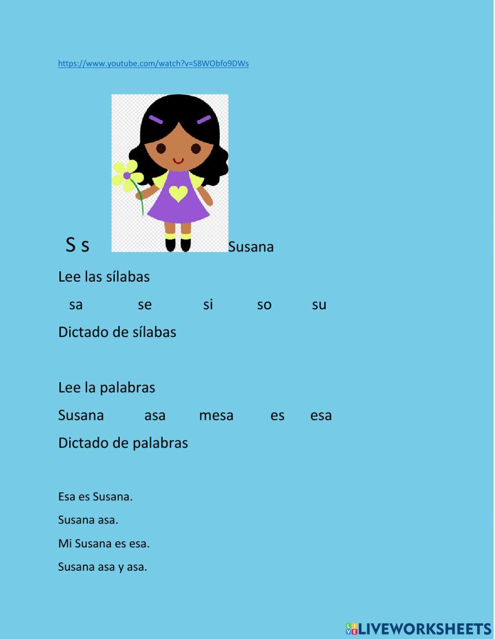Ficha fonema s