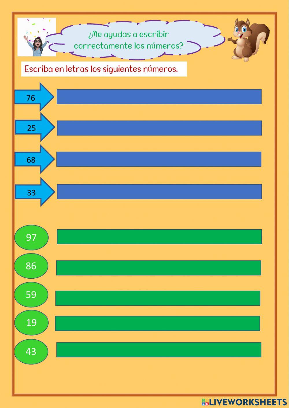 Escritura de números