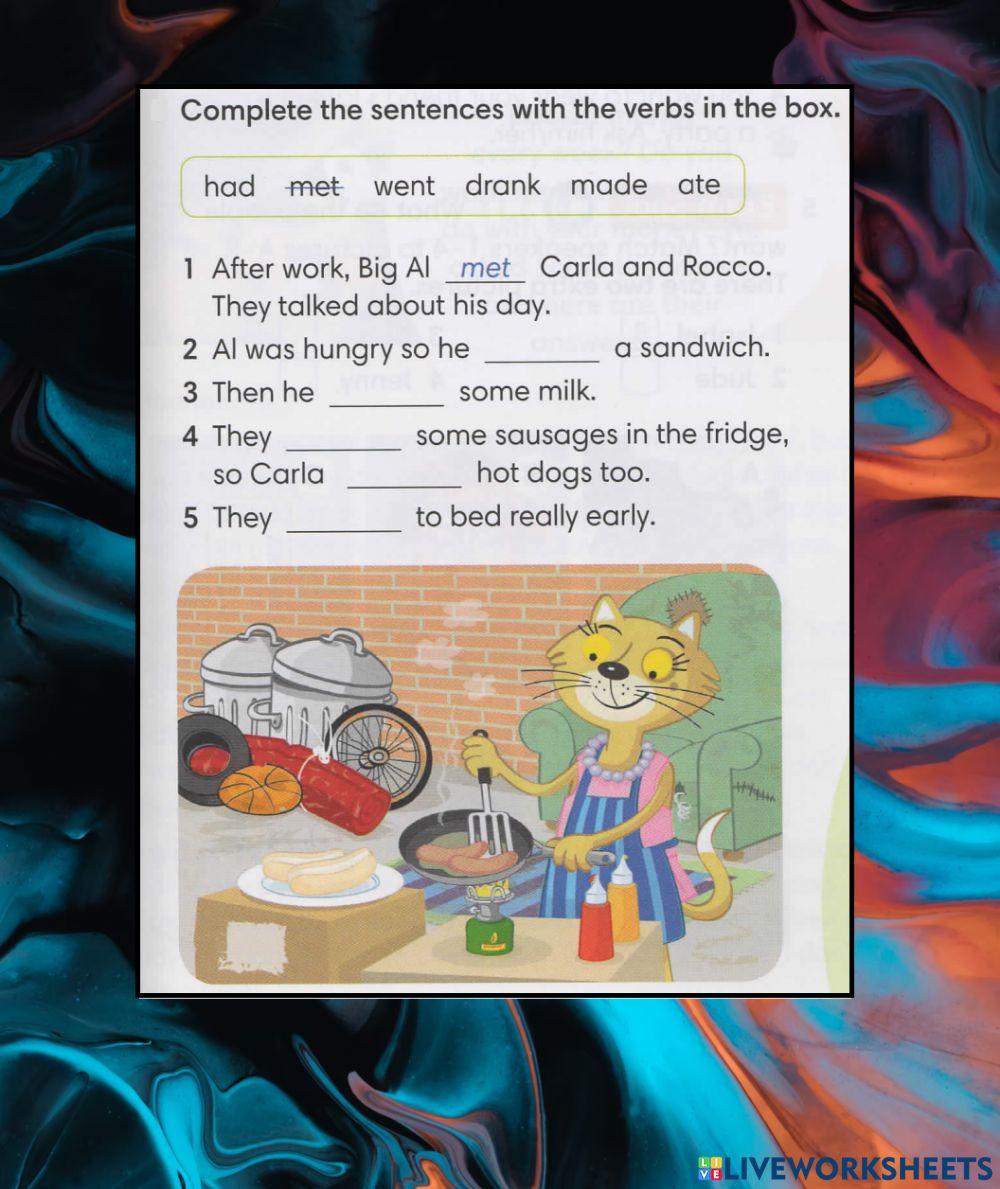 Pat simple irregular verbs go getter 2 Pat simple irregular verbs go getter 2