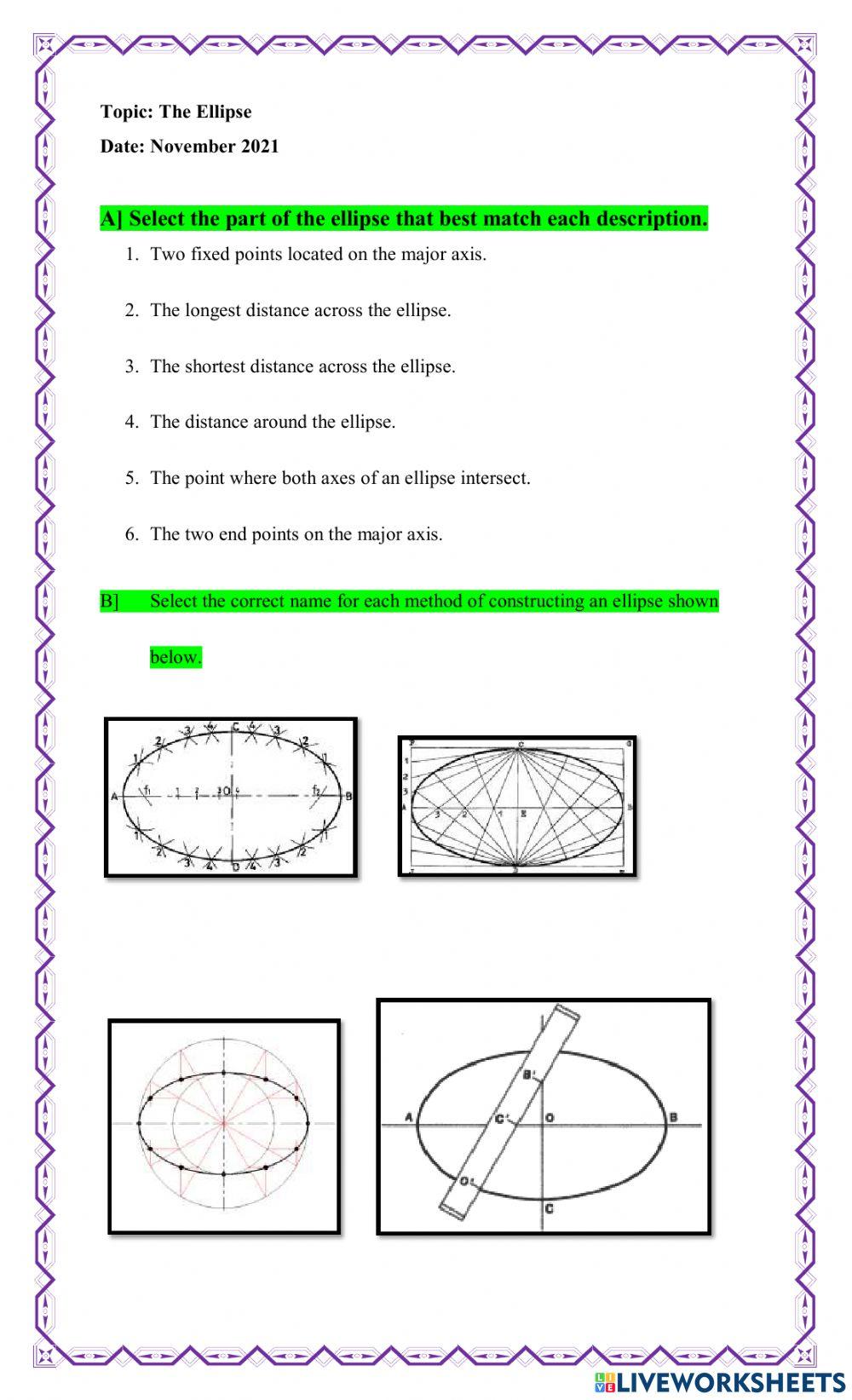 THE ELLIPSEParts, Methods of Construction 0933