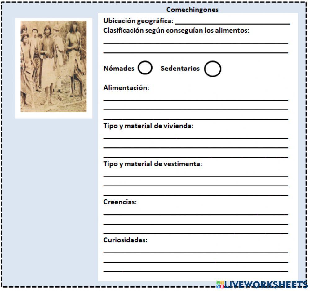 Ficha de Comechingones