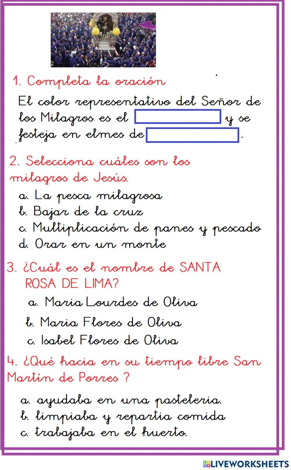 Examen de religión