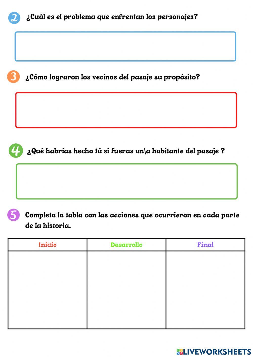 El pasaje de la Oca- Tarea Lenguaje-Comprensión lectora