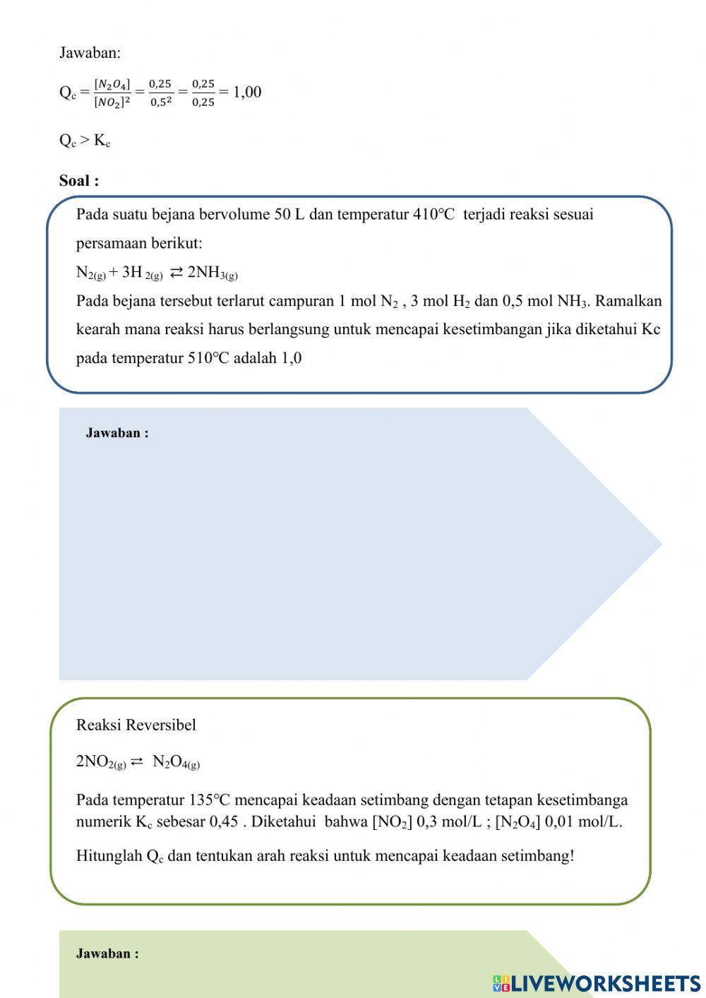 LKPD Kesetimbangan Kimia