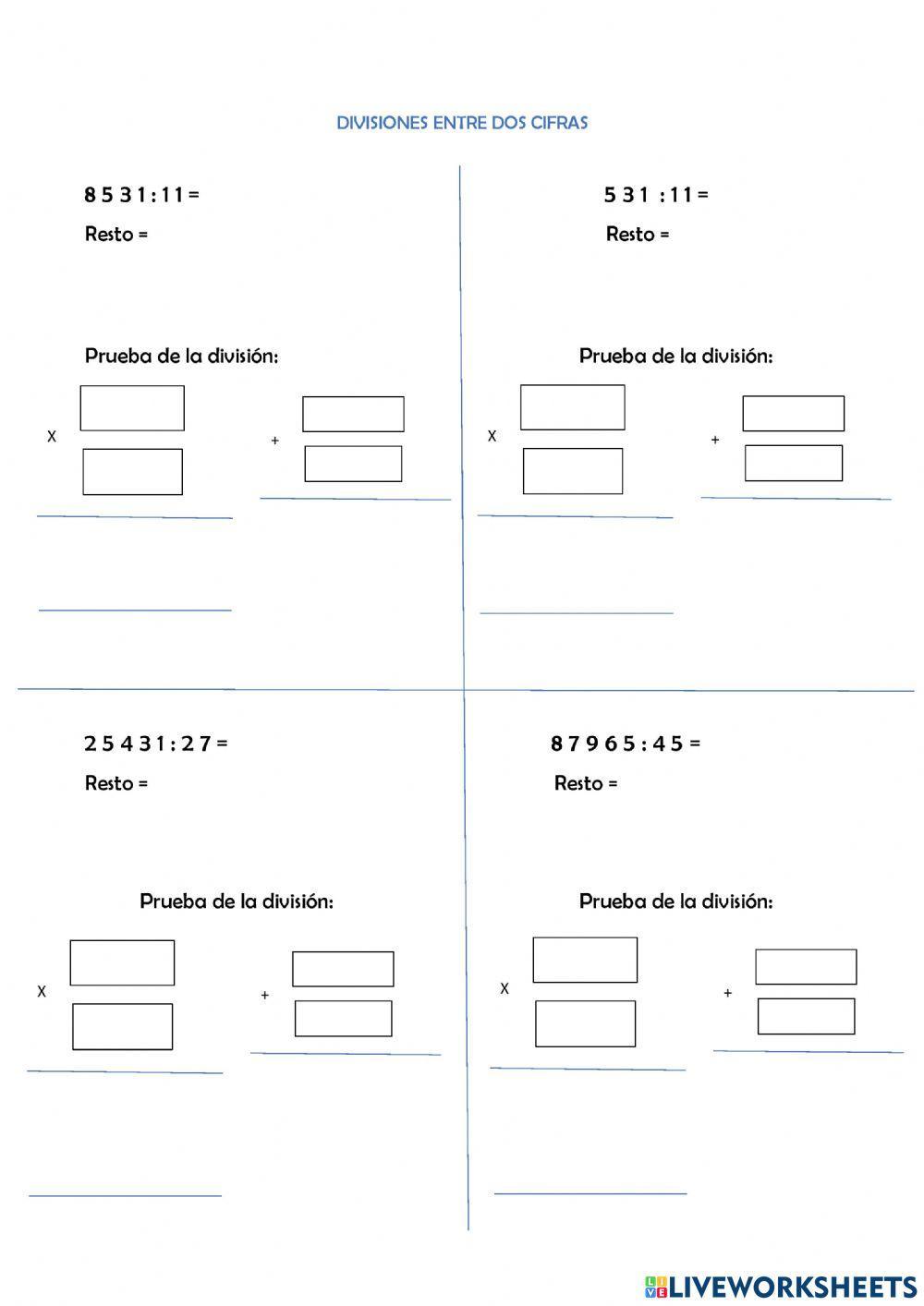 Divisiones por dos cifras