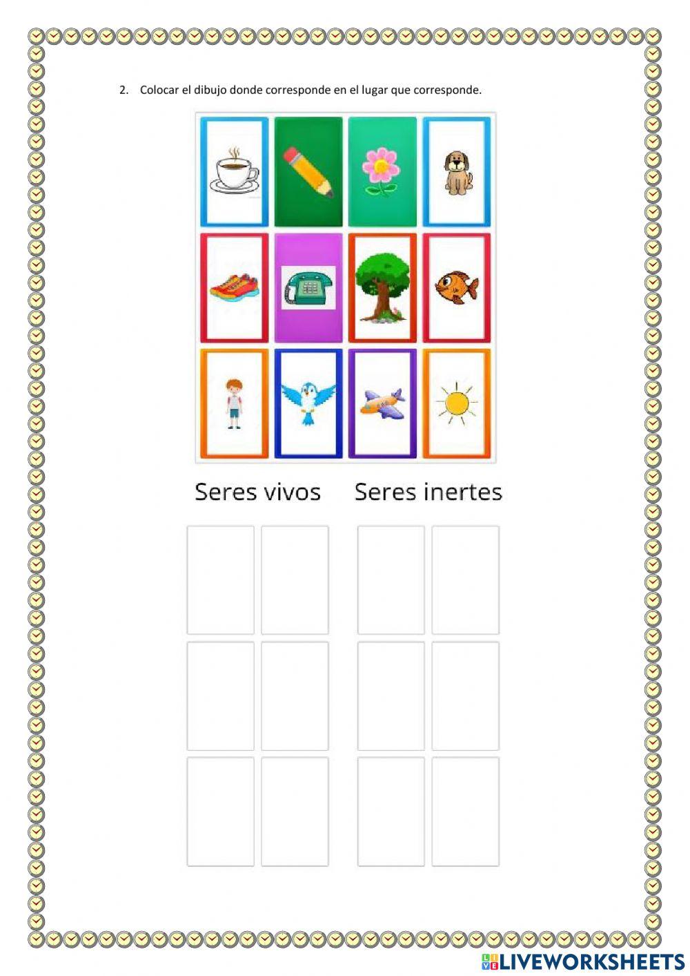 Seres vivos e inertes