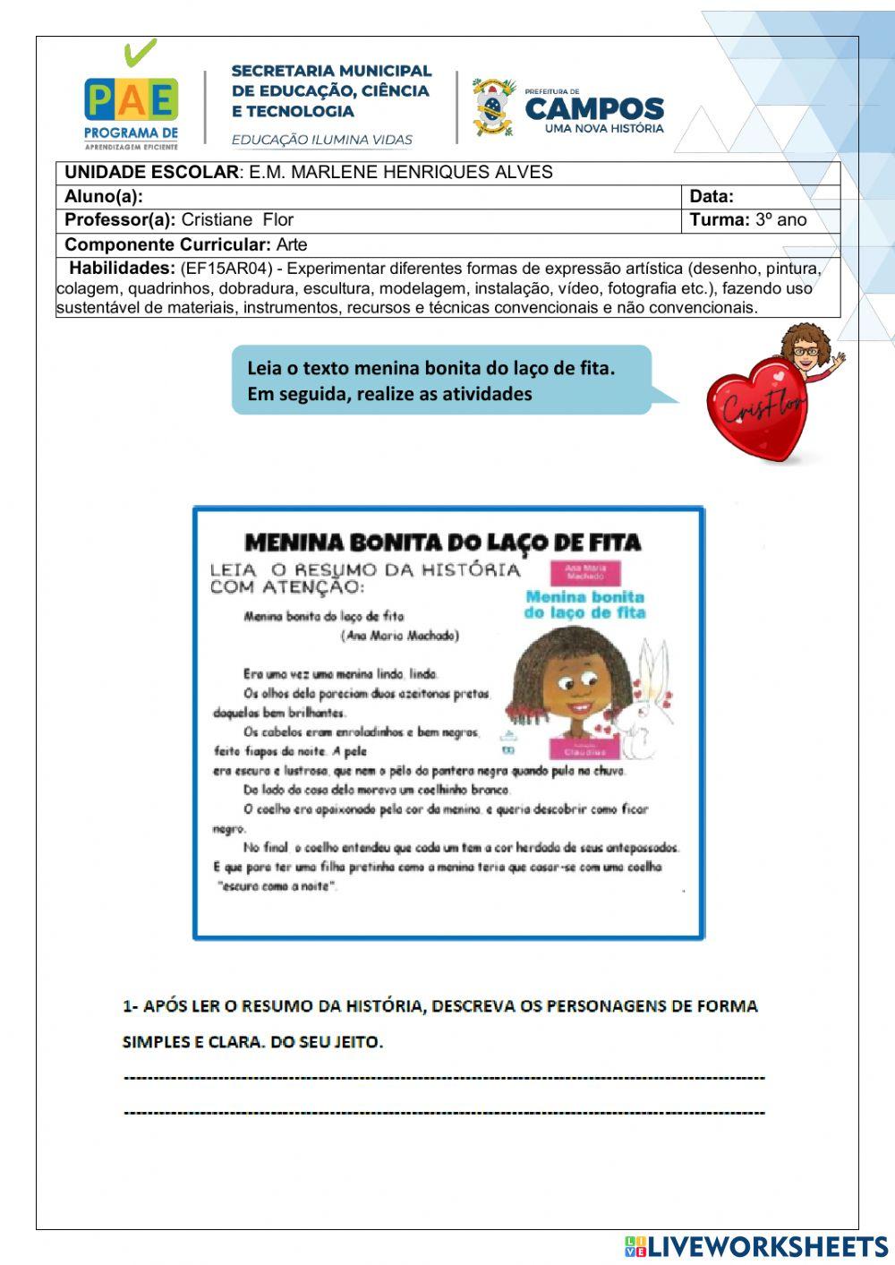 Menina bonita do laço de fita