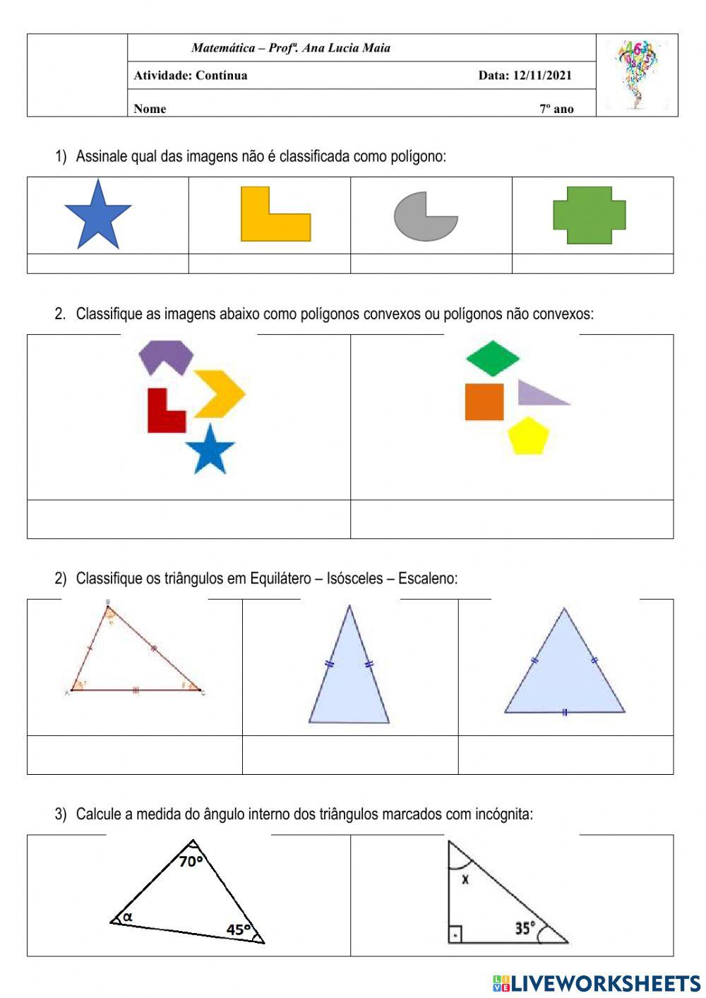 Polígonos- Circunferência e Circulo