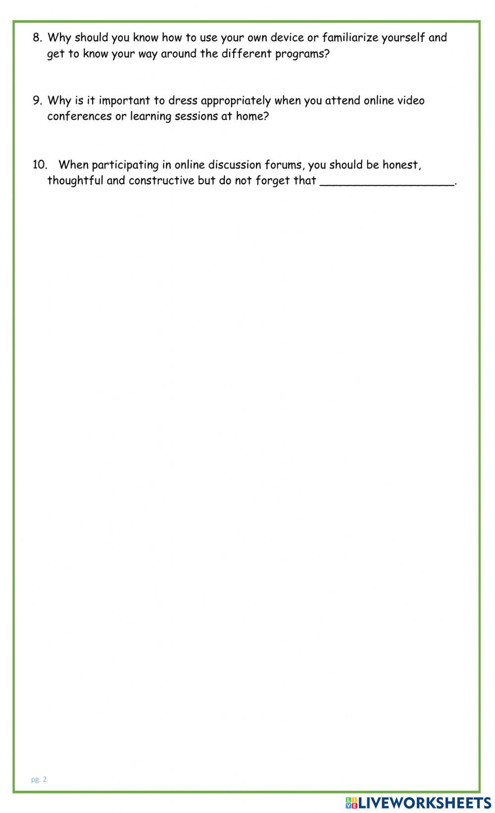 Displaying proper etiquette while communicating across various digital platforms