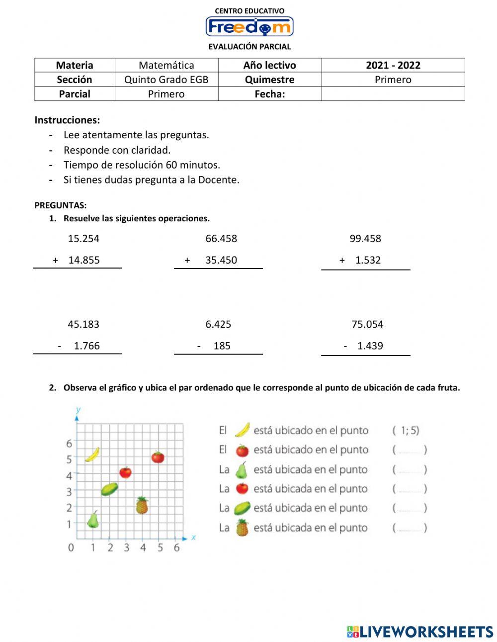 Evaluación matemática