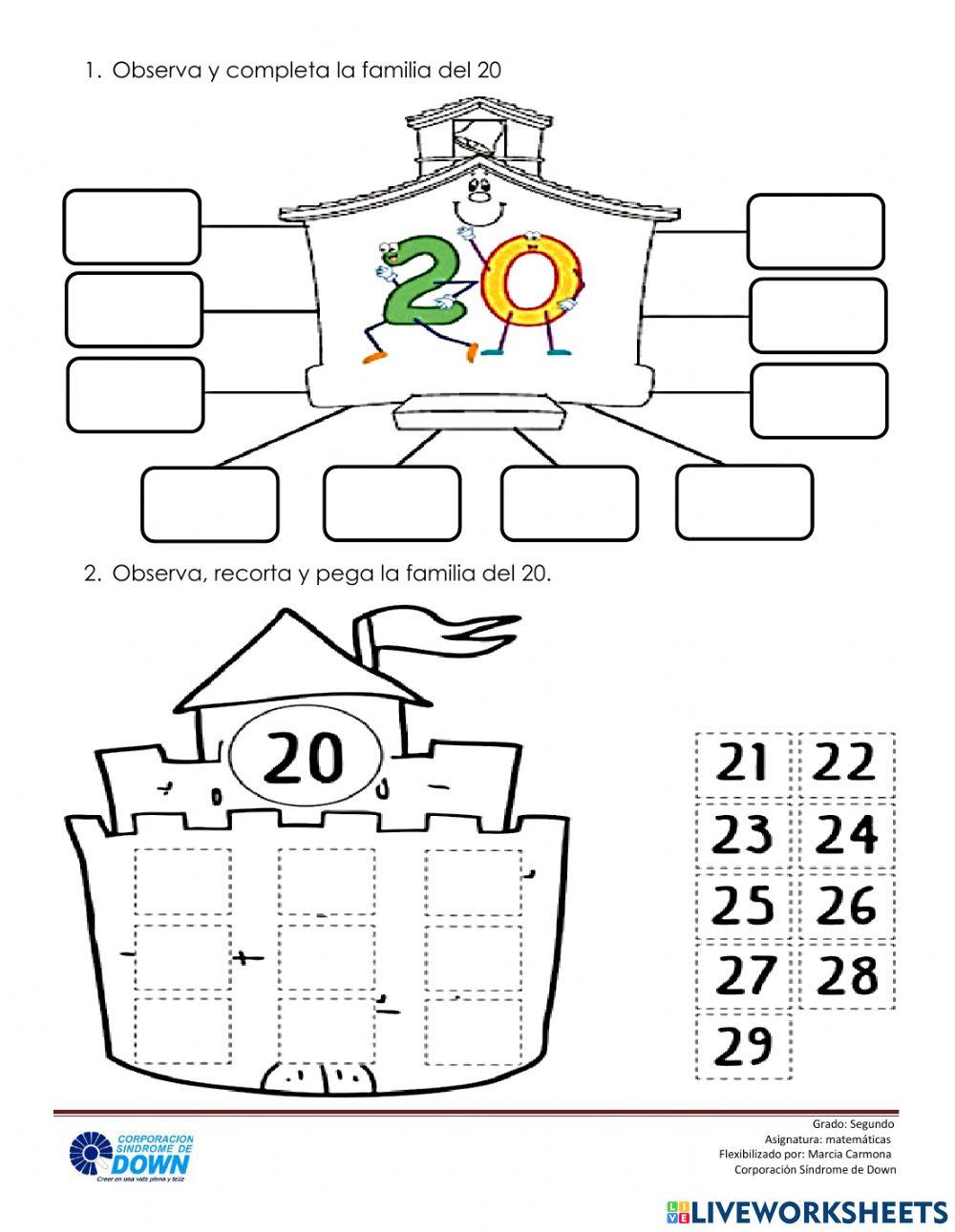 Familia de número 20 -30