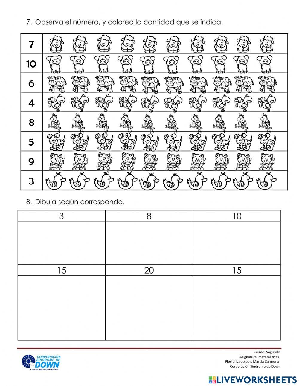 Familia de número 20 -30