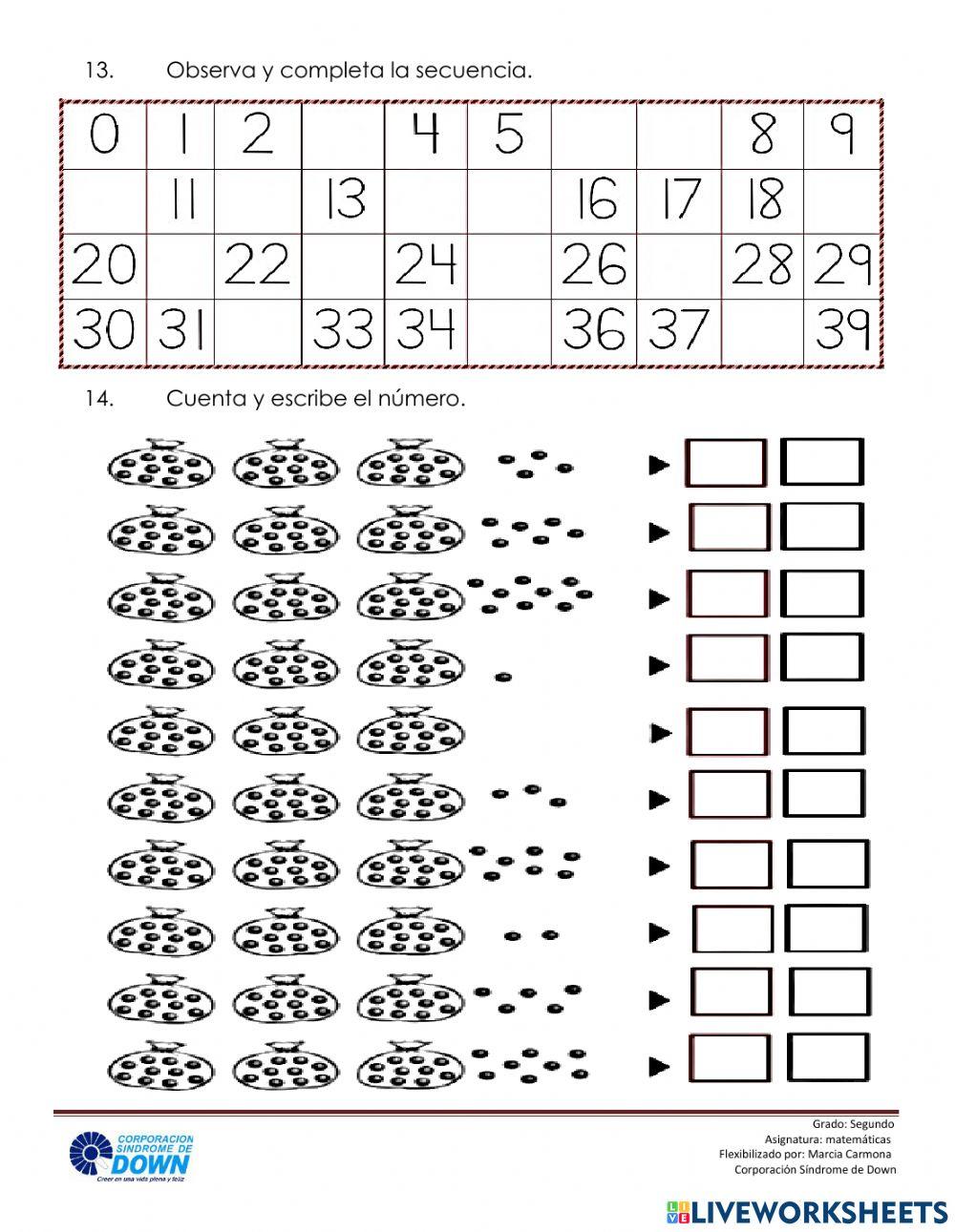 Familia de número 20 -30
