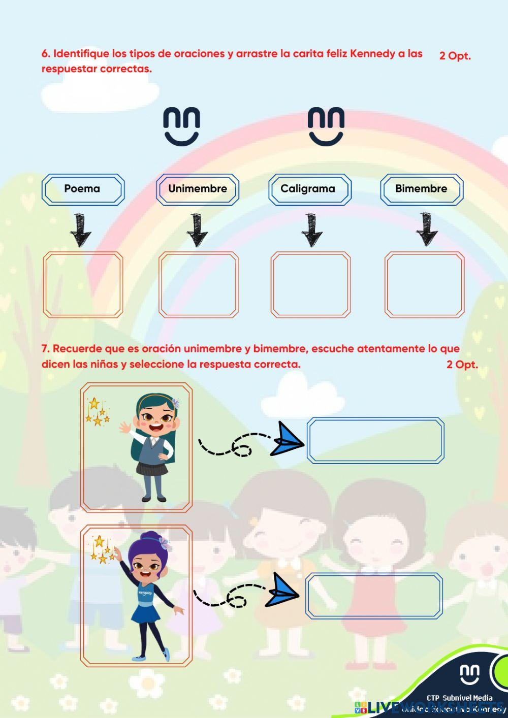UE KENNEDY Evaluación 1P Lengua y Literatura