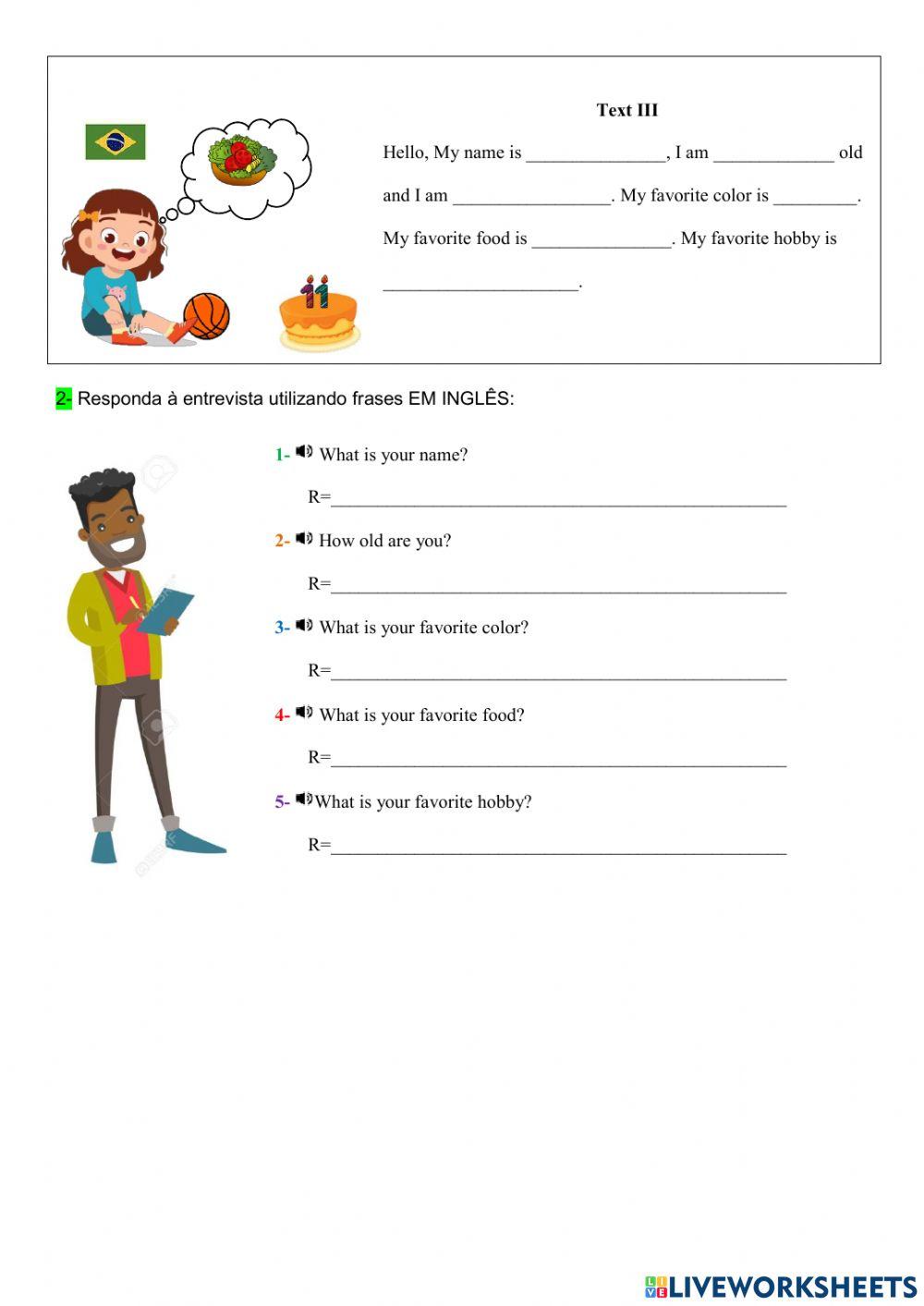 6° ANO-INGLÊS- WRITTING- 11-11-21