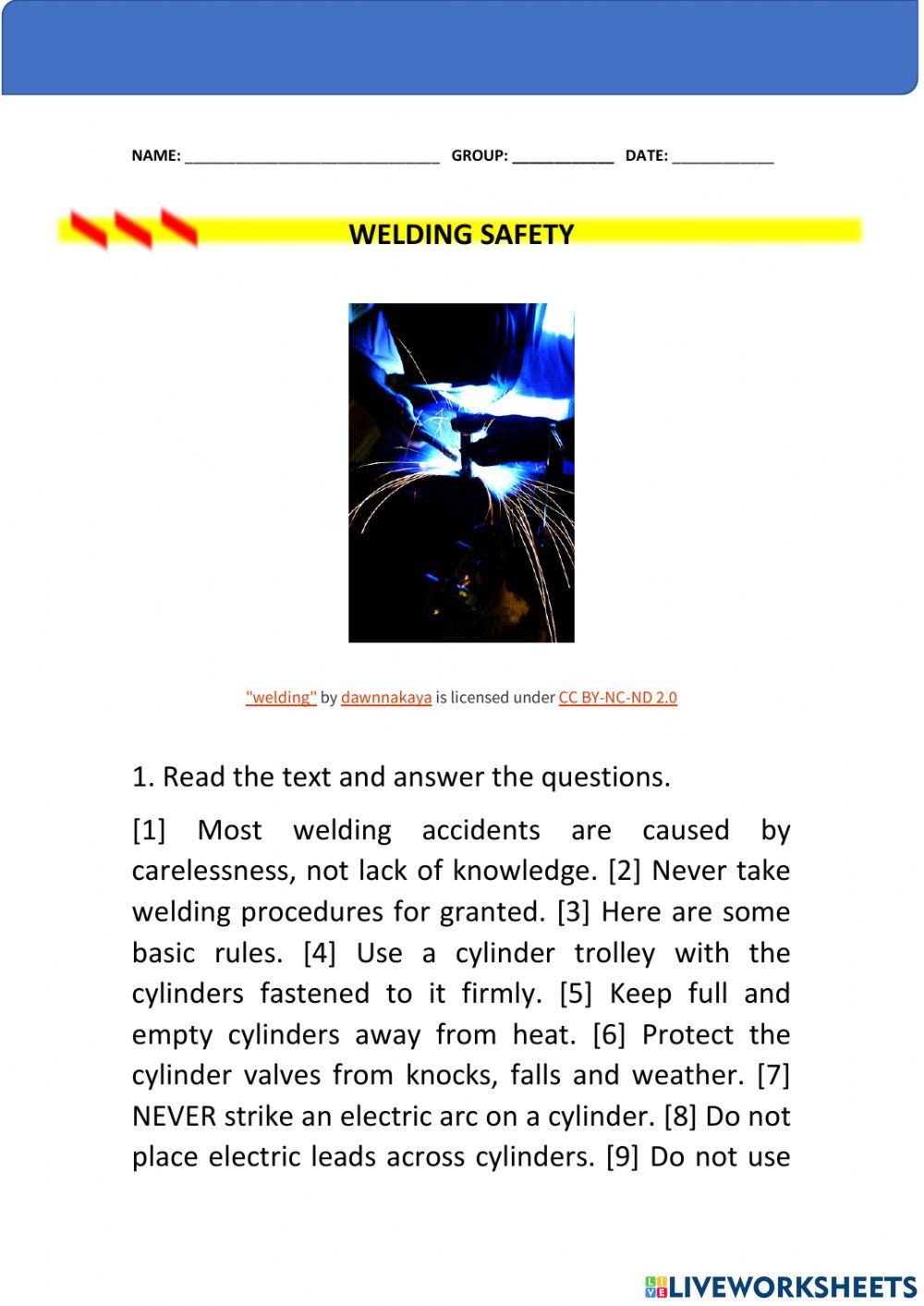 Welding safety