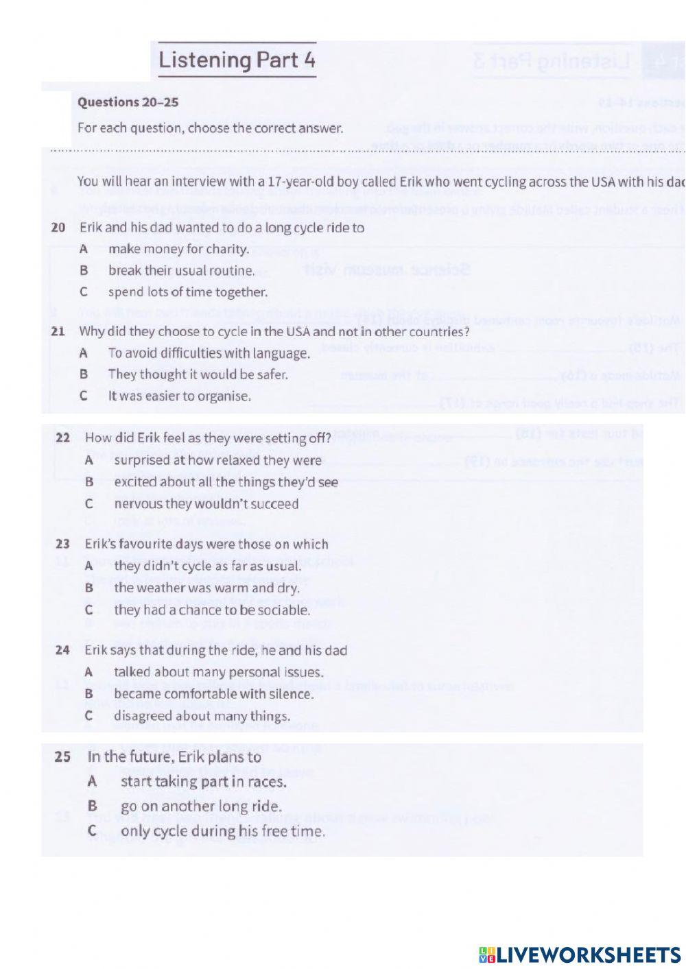 listening part 3 and 4