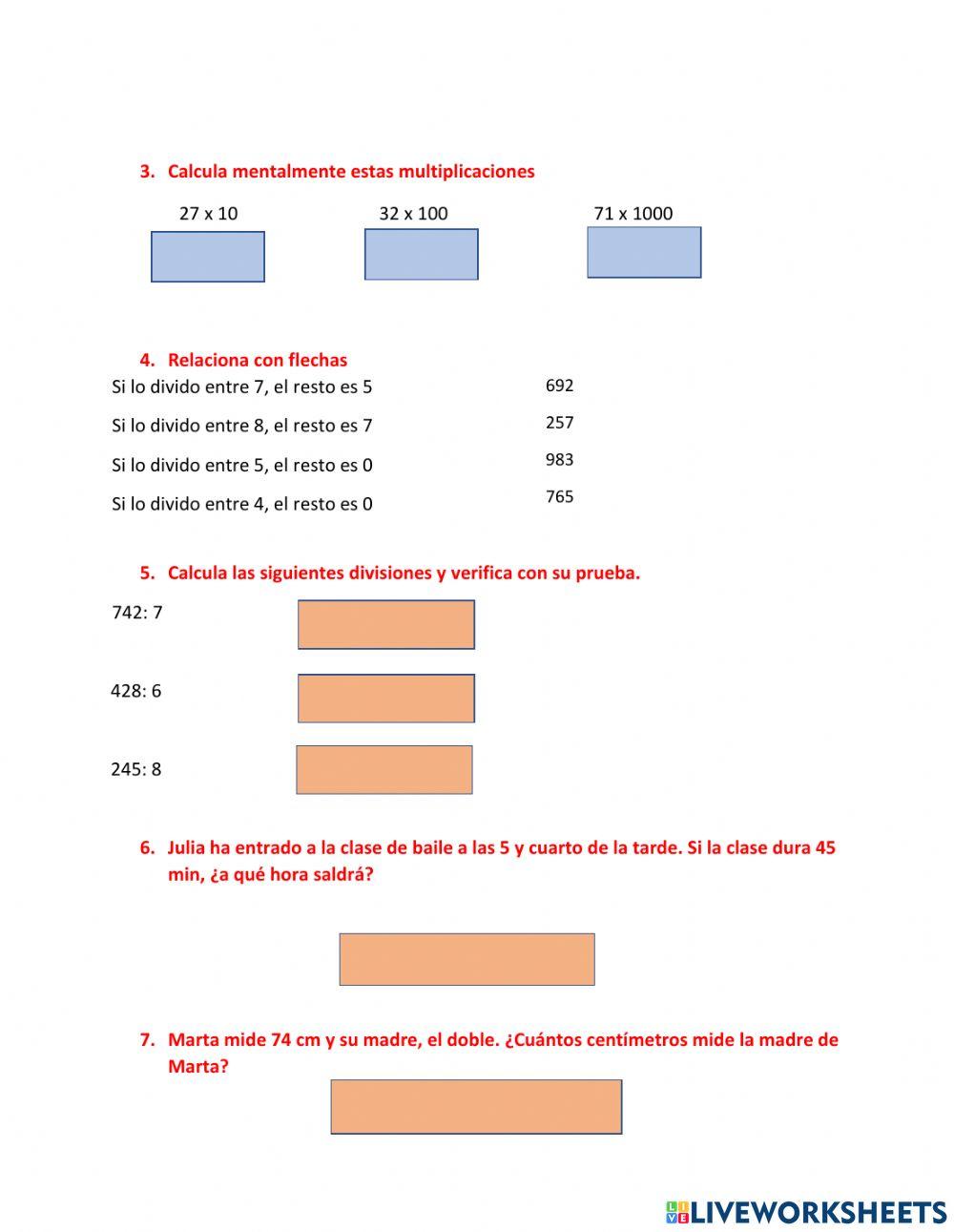 Evaluación 3 Trimestre Matemáticas