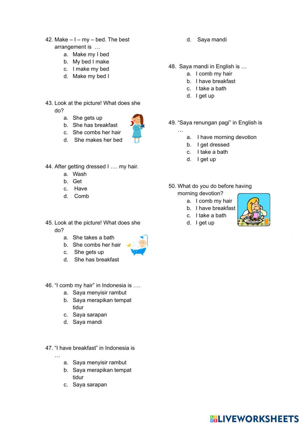 Latihan PAS Grade 3 Semester 1 Latihan PAS Grade 3 Semester 1