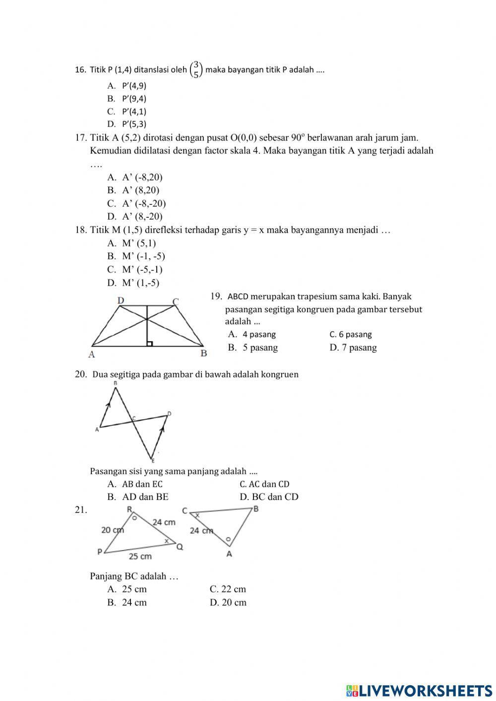 Latihan soal PAS gasal kelas 9