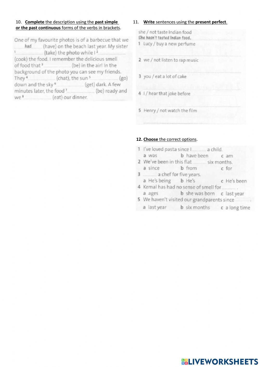 senior II 1st term test