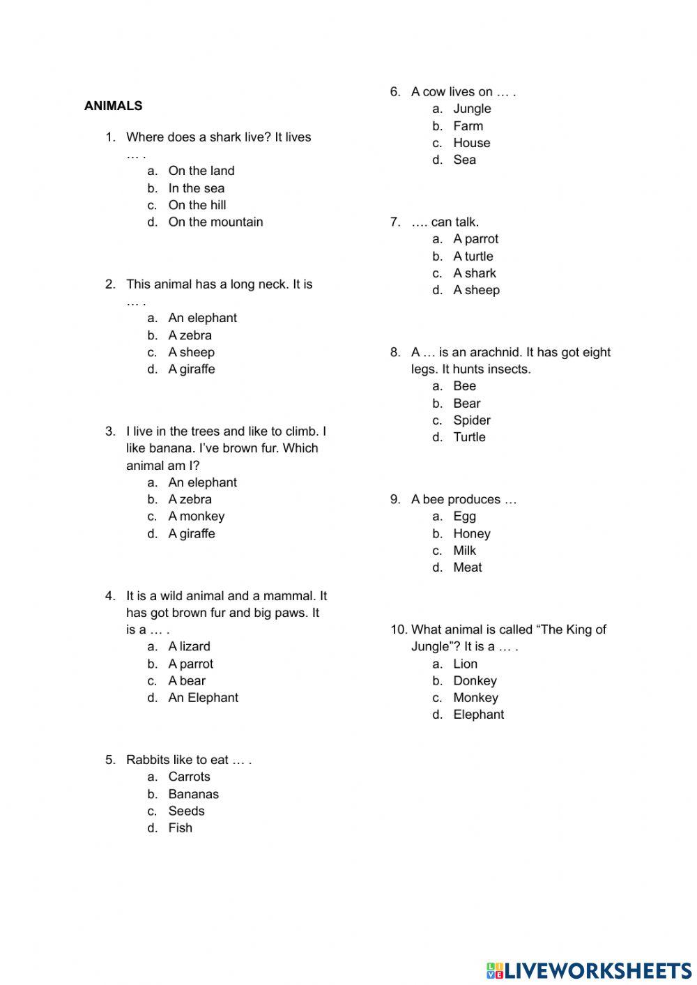 Latihan Soal Grade 4 Semester 1