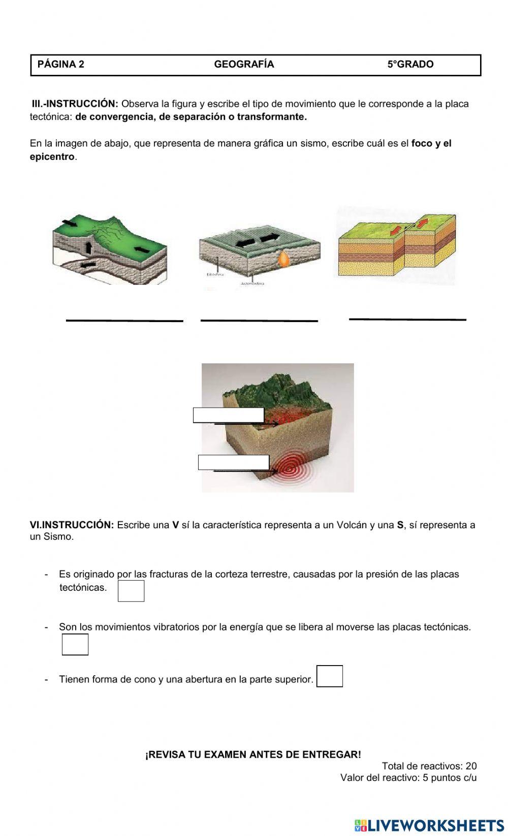 Evaluación de geografía e1t2