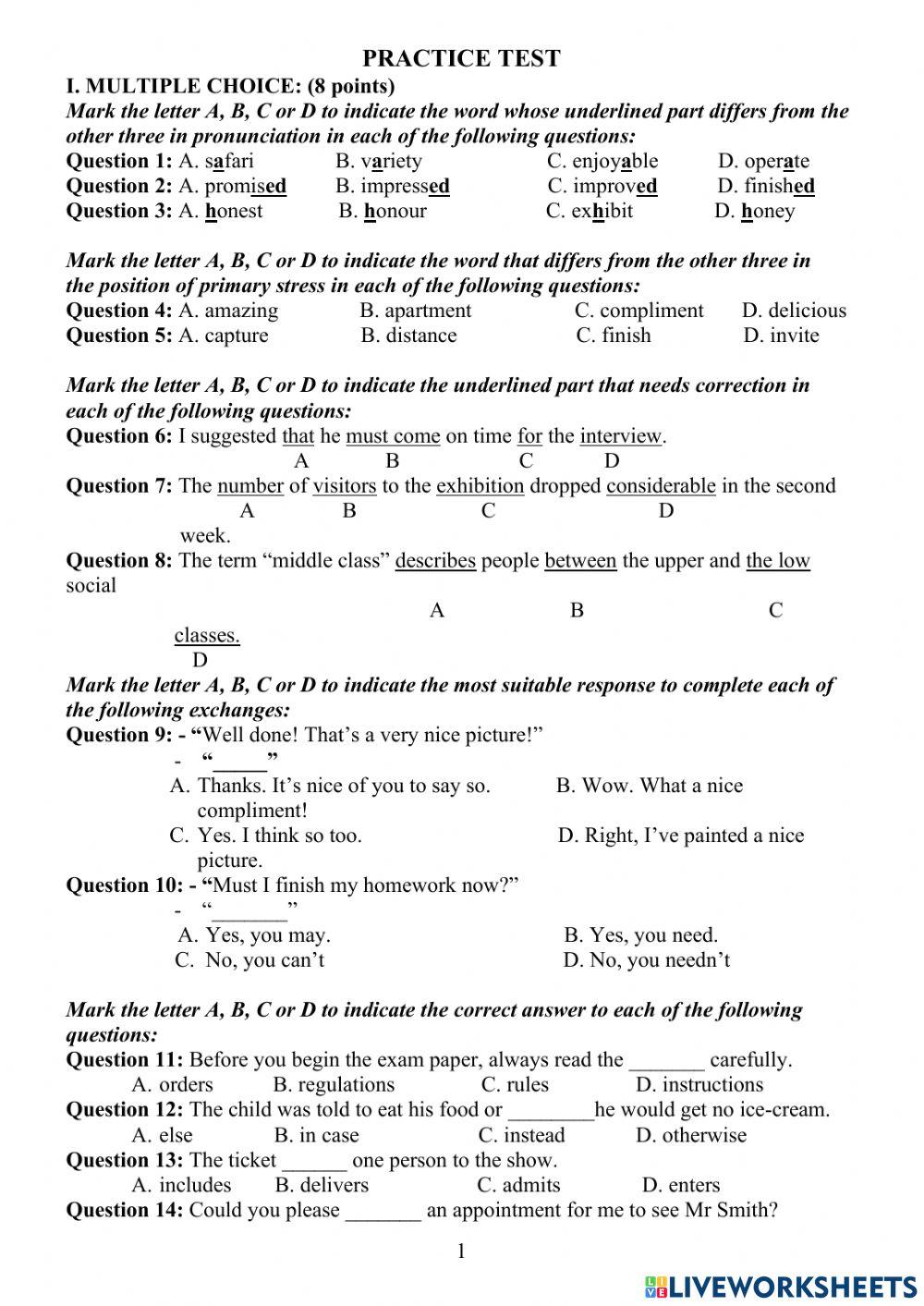 E9 - FT - Đề HK 1 LTT 2019 - 2020