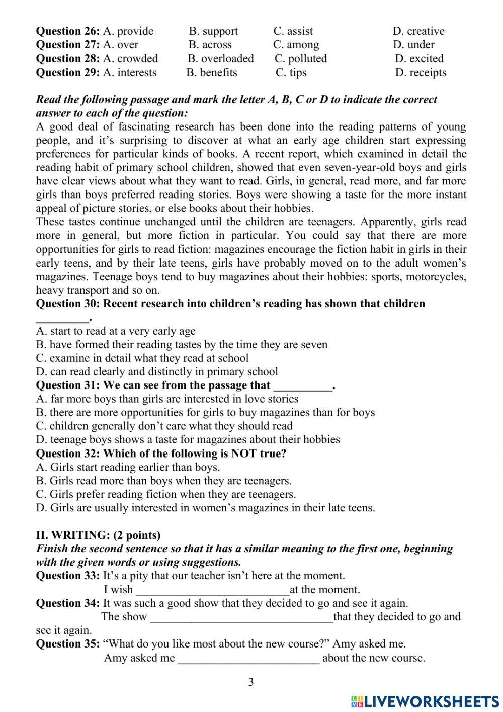 E9 - FT - Đề HK 1 LTT 2019 - 2020