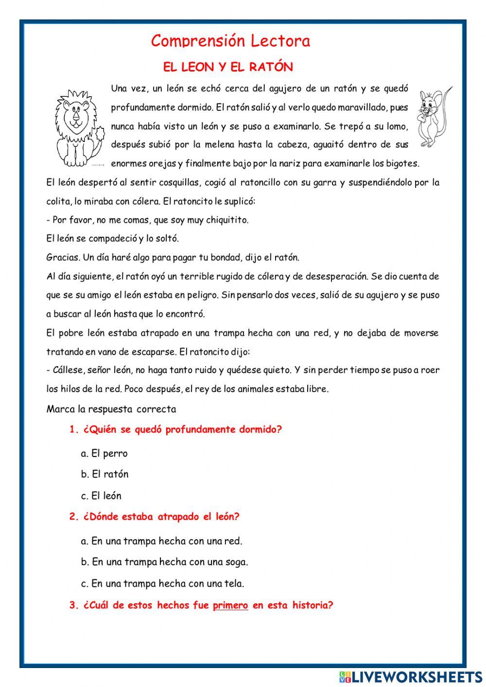 El león y el ratón