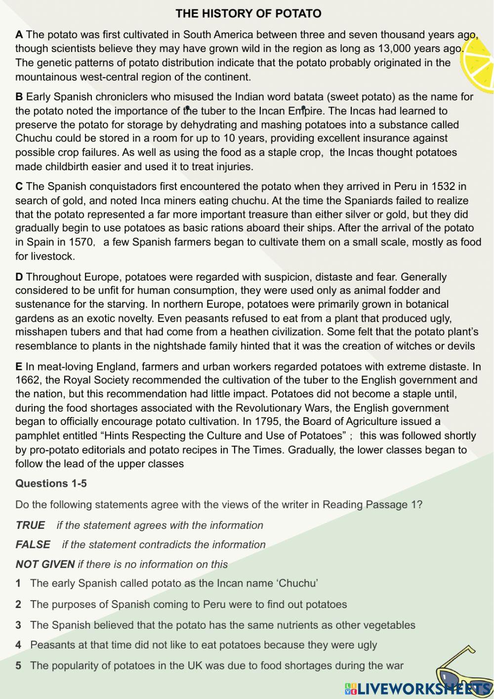 Type type practice 4 reading