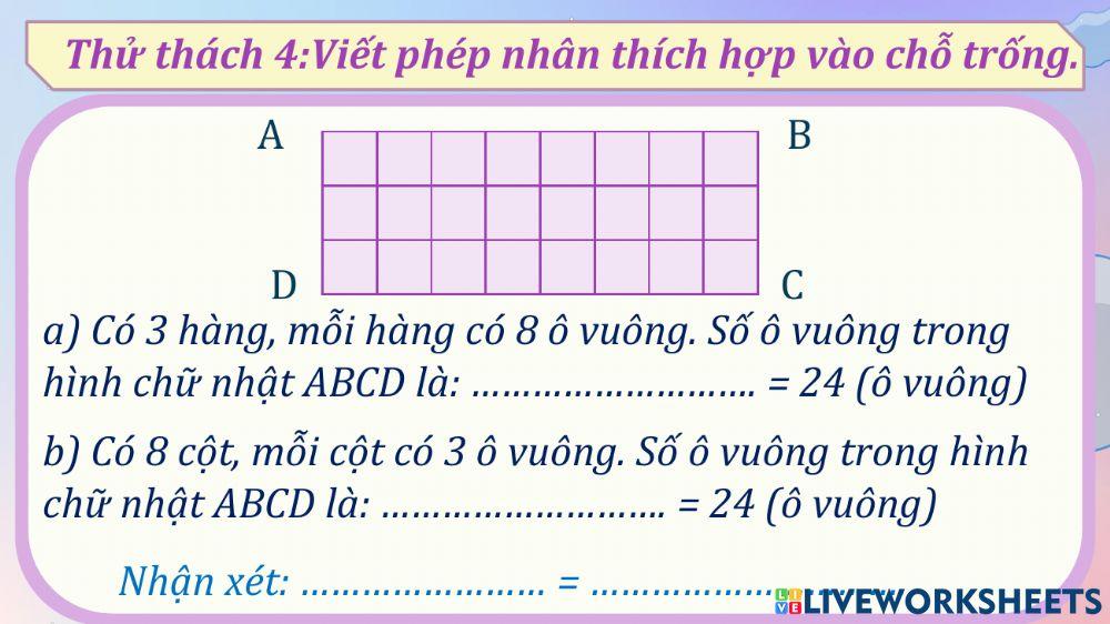 Luyện tập toán 3 - trang 54 Luyện tập toán 3 - trang 54