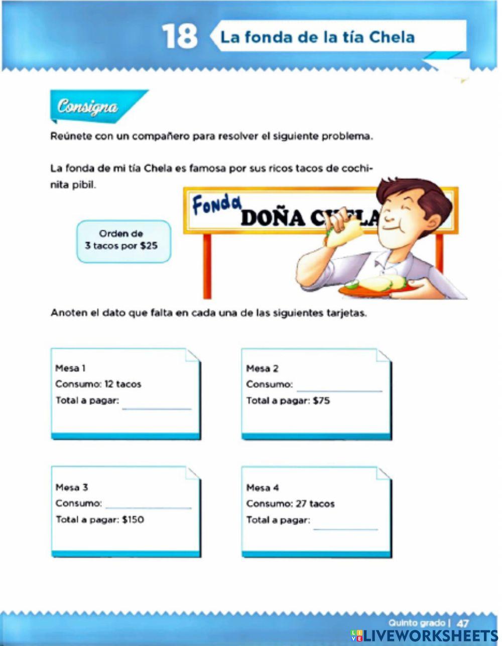 Desafío 18 -La fonda de la tía Chela-