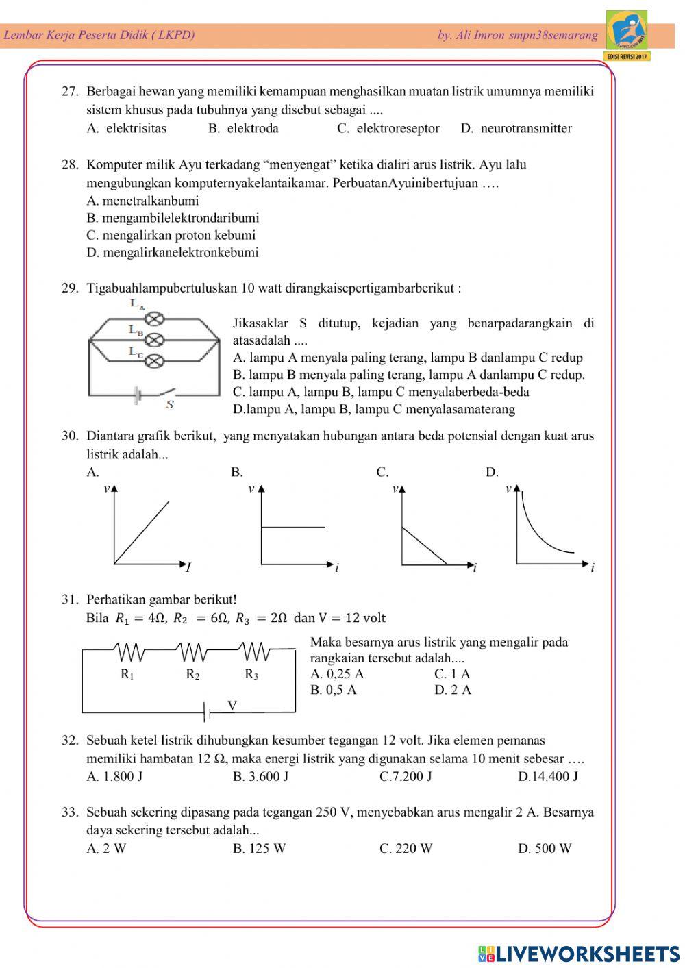 Latihan Soal IPA smt 1