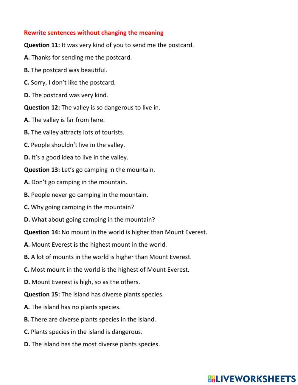 Natural wonders of the world