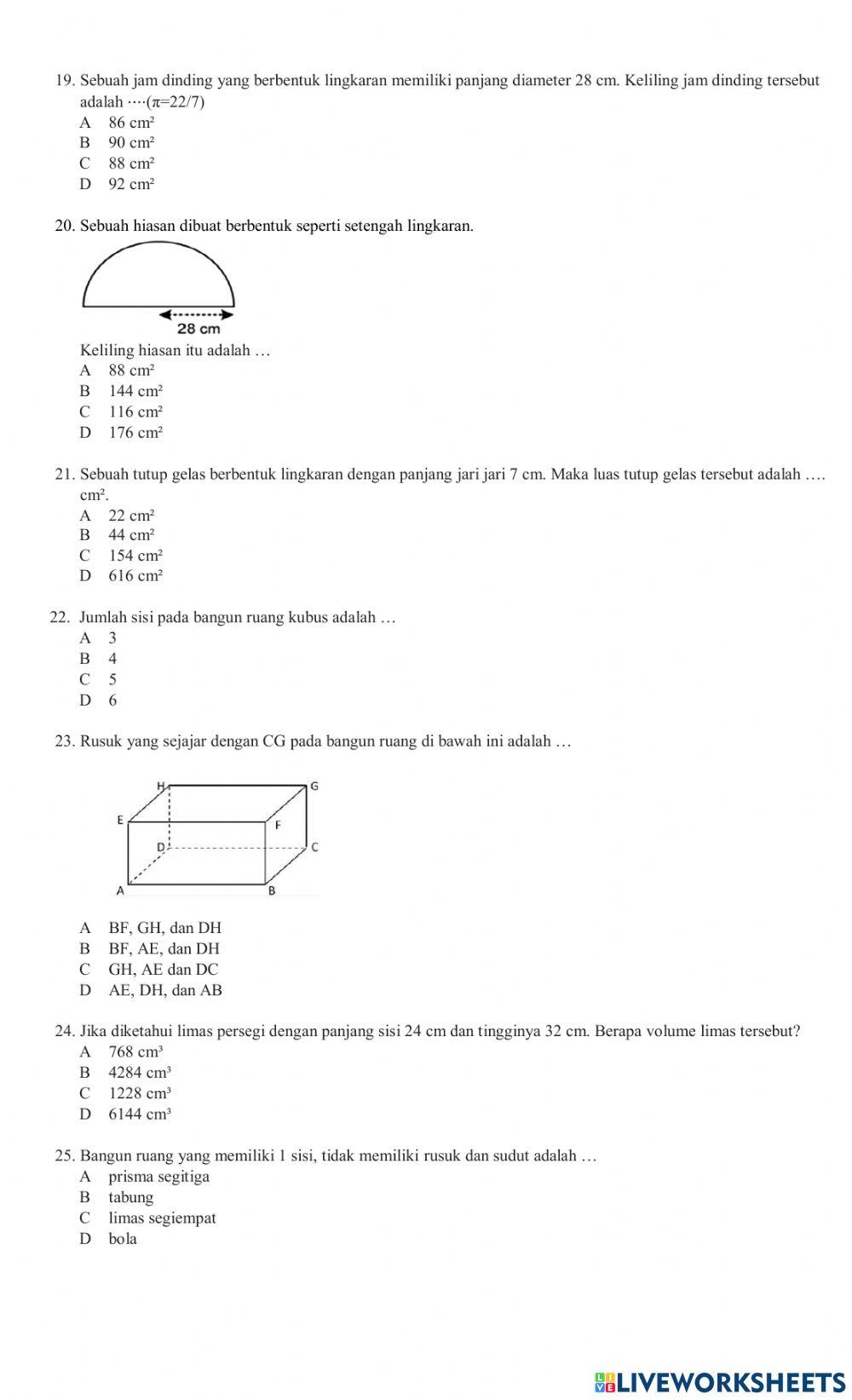 Pas matematika kelas 6